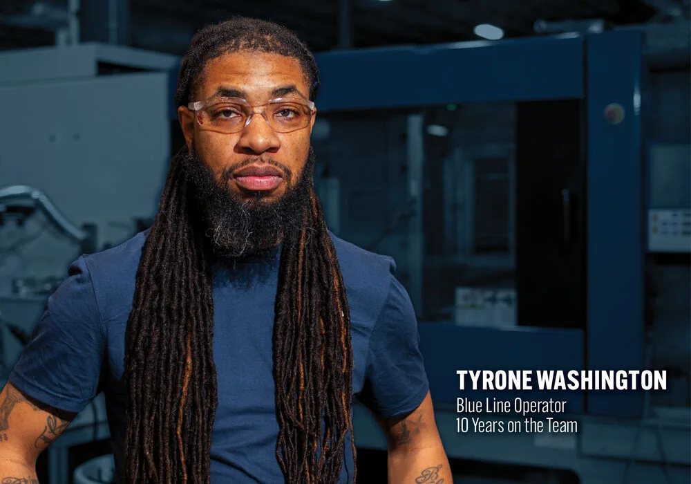 Tyrone Washington, Blue Line Operator, 10 years on the team