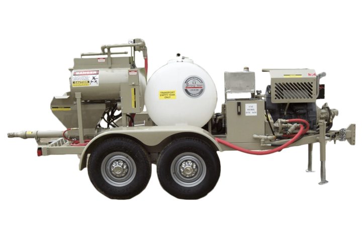Trailer-mounted Strong-Seal spray rig