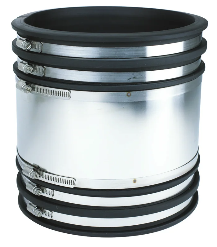 Fernco XL Strong Back RC Coupling with a stainless steel shear ring